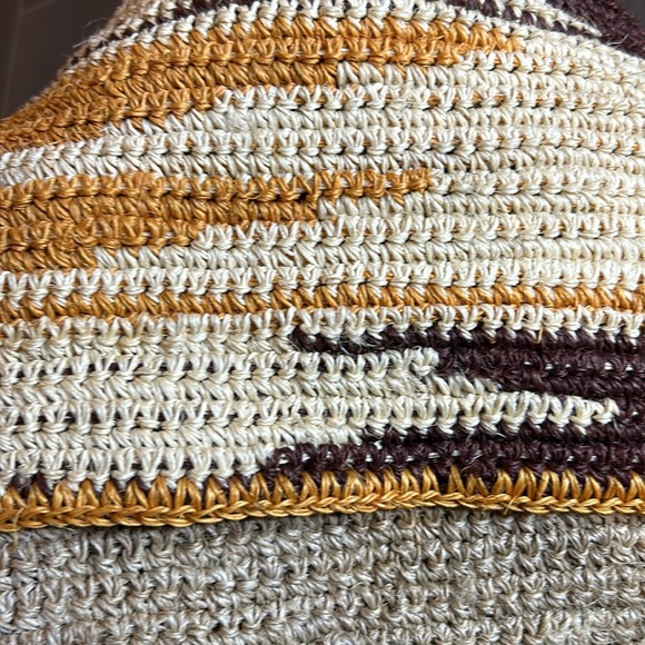 Artisan Multicoloured Neutral Crochet Messenger Cross Body Bag Women - Picture 11 of 16